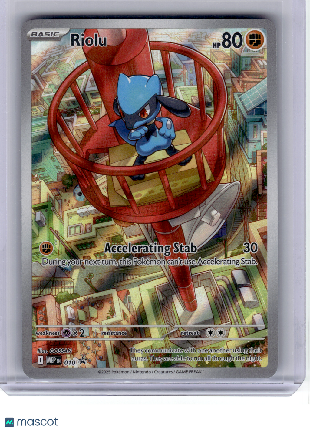 2025 Pokemon—Riolu #010 Mega Evolution Promo—Black Star Promo Holo