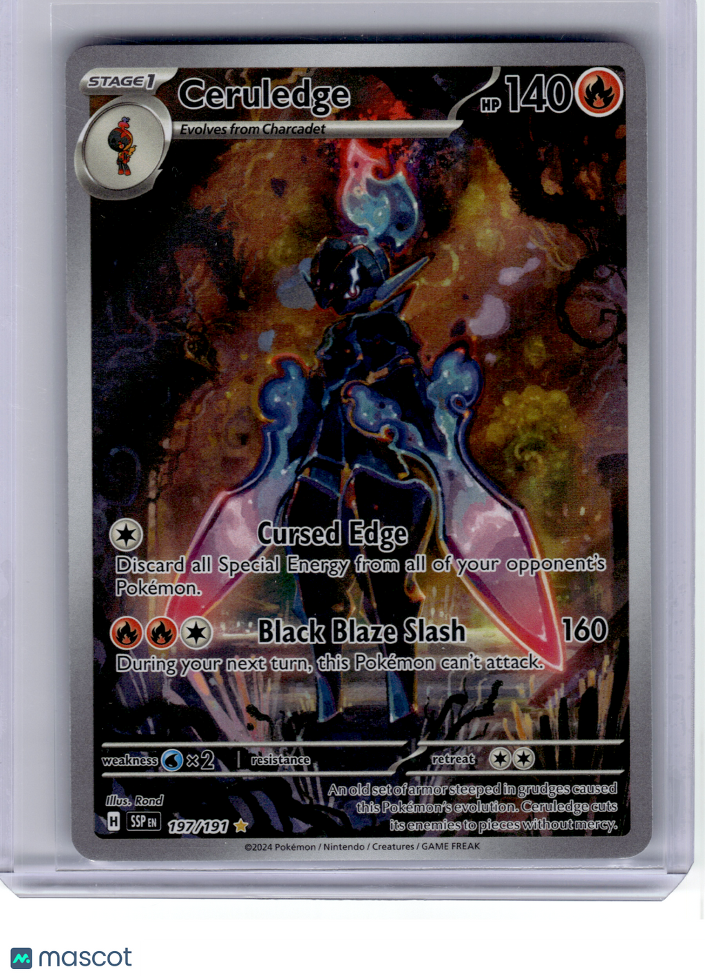 2024 Pokemon—Ceruledge #197 Surging Sparks—Illustration Rare Holo