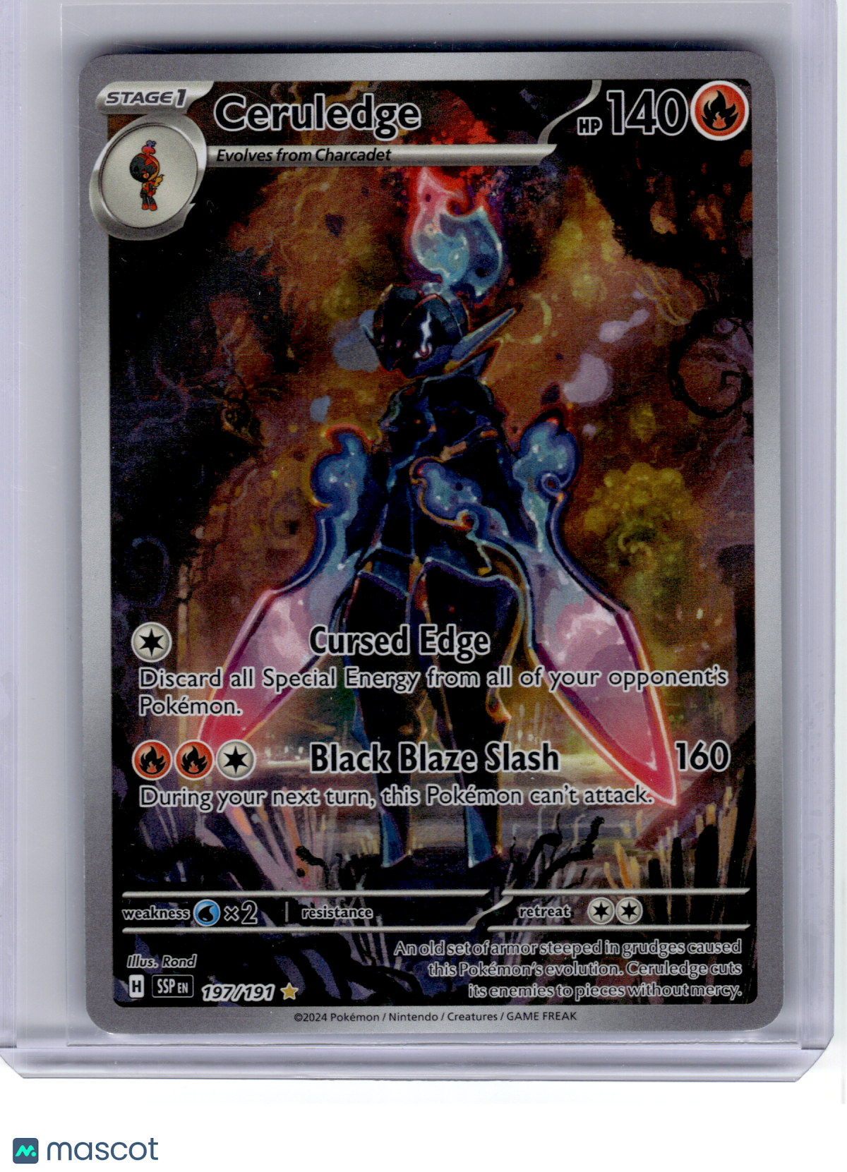 2024 Pokemon—Ceruledge #197 Surging Sparks—Illustration Rare Holo