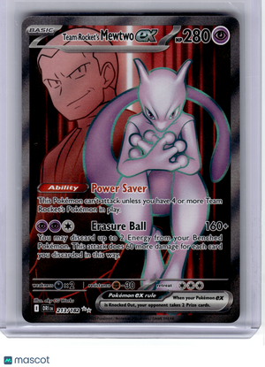2025 Pokemon—Team Rocket's Mewtwo ex #213 Destined Rivals—Ultra Rare Holo