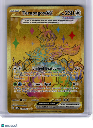 2025 Pokemon—Terapagos ex #180 Prismatic Evolutions—Hyper Rare Gold
