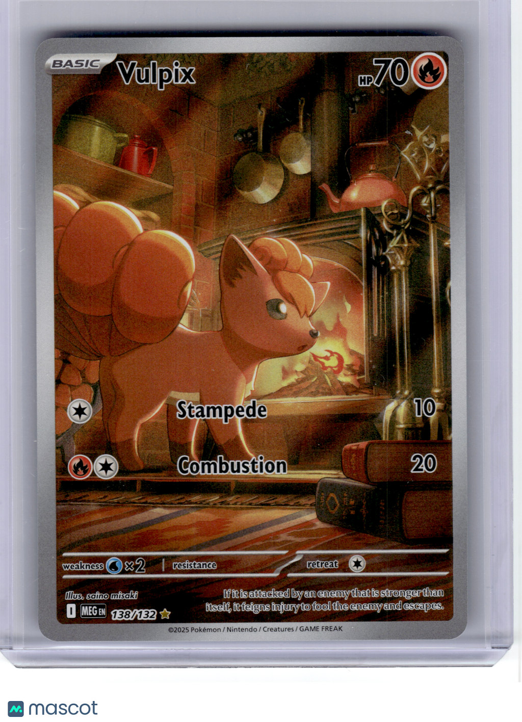 2025 Pokemon—Vulpix #138 Mega Evolution—Illustration Rare Holo
