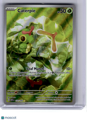 2023 Pokemon—Caterpie #172 Scarlet & Violet 151—Illustration Rare Holo