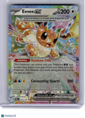 2025 Pokemon—Eevee ex #75 Prismatic Evolutions—Double Rare Holo