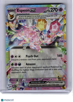 2025 Pokemon—Espeon ex #34 Prismatic Evolutions—Double Rare Holo