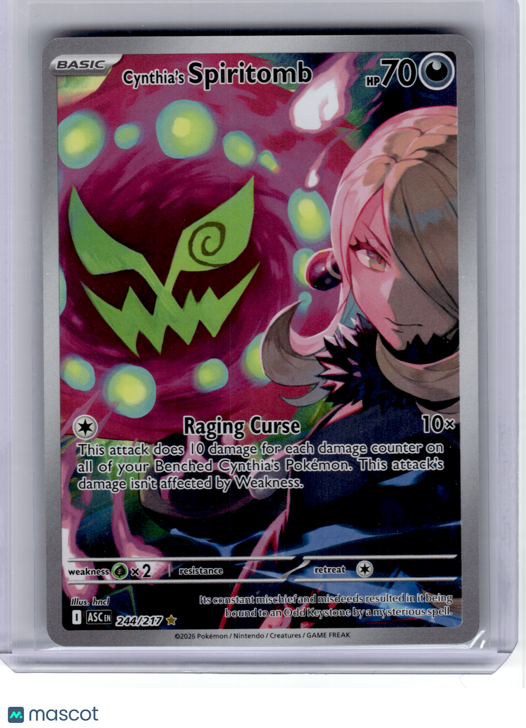 2026 Pokemon—Cynthia's Spiritomb #244 Ascended Heroes—Illustration Rare Holo