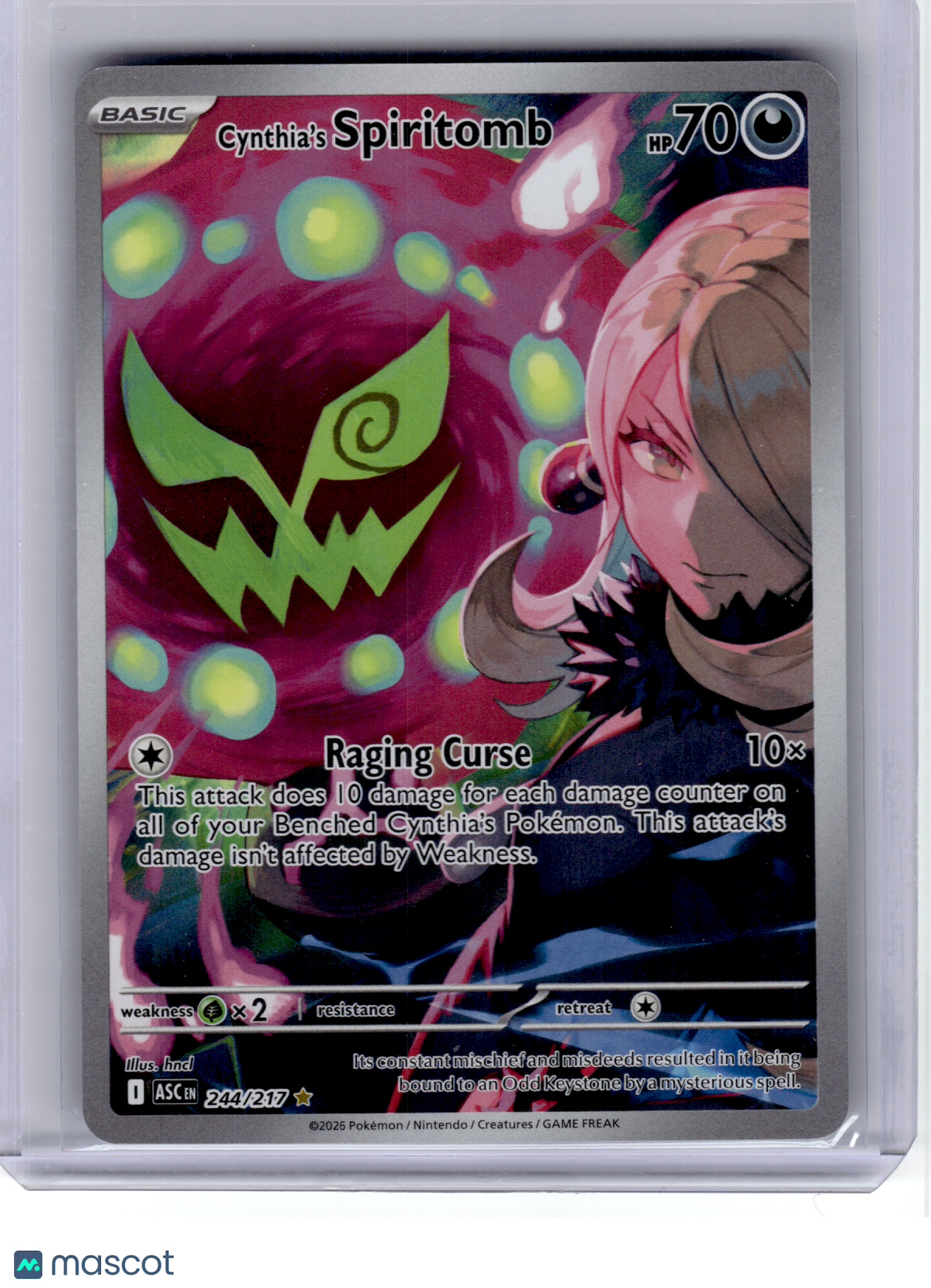 2026 Pokemon—Cynthia's Spiritomb #244 Ascended Heroes—Illustration Rare Holo