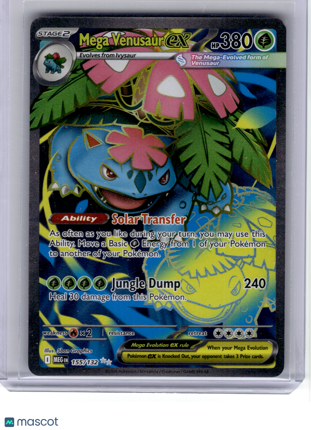 2025 Pokemon—Mega Venusaur ex #155 Mega Evolution—Ultra Rare Holo