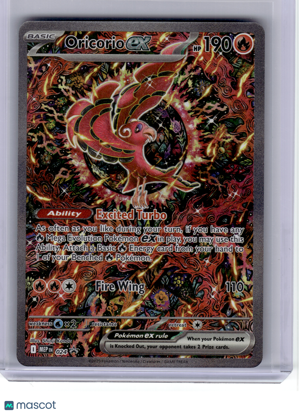 2025 Pokemon—Oricorio ex #024 Mega Evolution Promos—Black Star Promo Holo