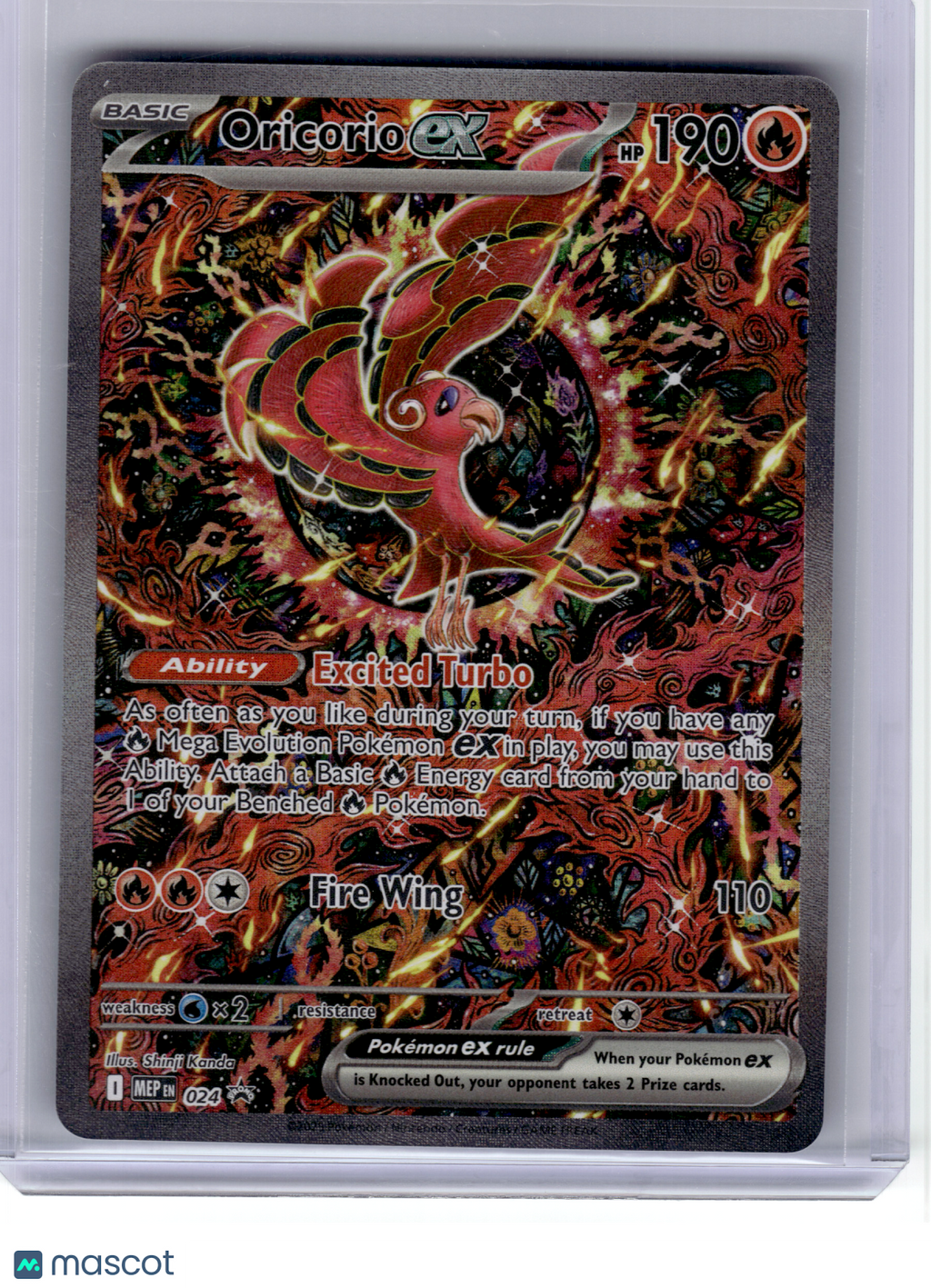 2025 Pokemon—Oricorio ex #024 Mega Evolution Promos—Black Star Promo Holo