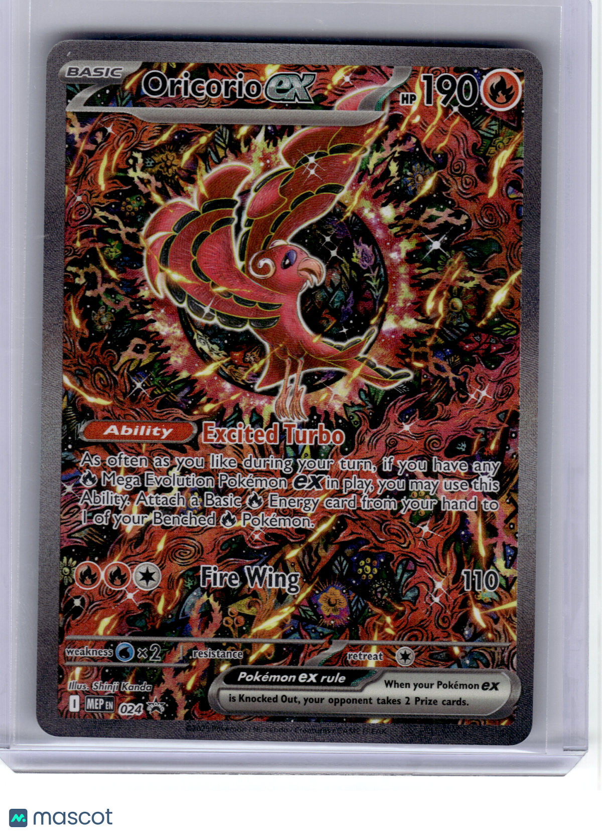 2025 Pokemon—Oricorio ex #024 Mega Evolution Promos—Black Star Promo Holo