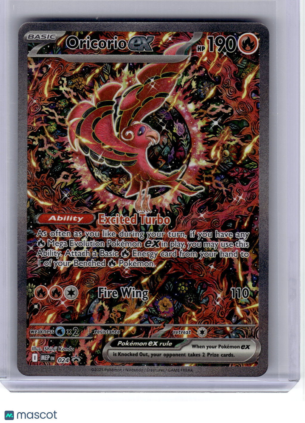 2025 Pokemon—Oricorio ex #024 Mega Evolution Promos—Black Star Promo Holo
