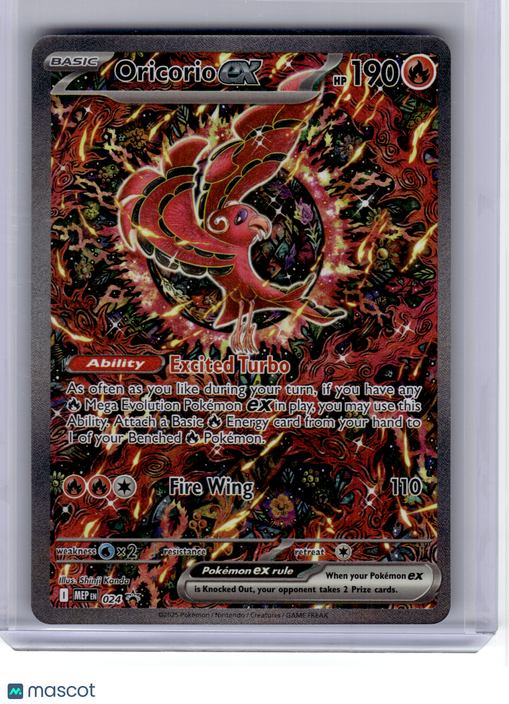 2025 Pokemon—Oricorio ex #024 Mega Evolution Promos—Black Star Promo Holo