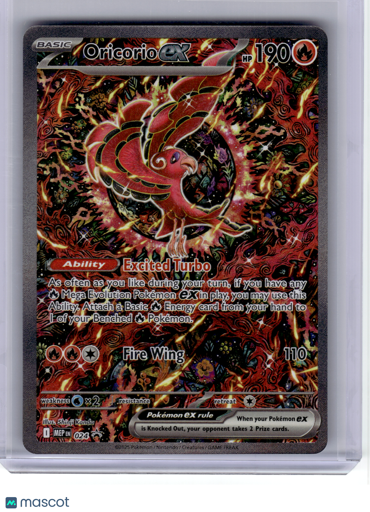 2025 Pokemon—Oricorio ex #024 Mega Evolution Promos—Black Star Promo Holo