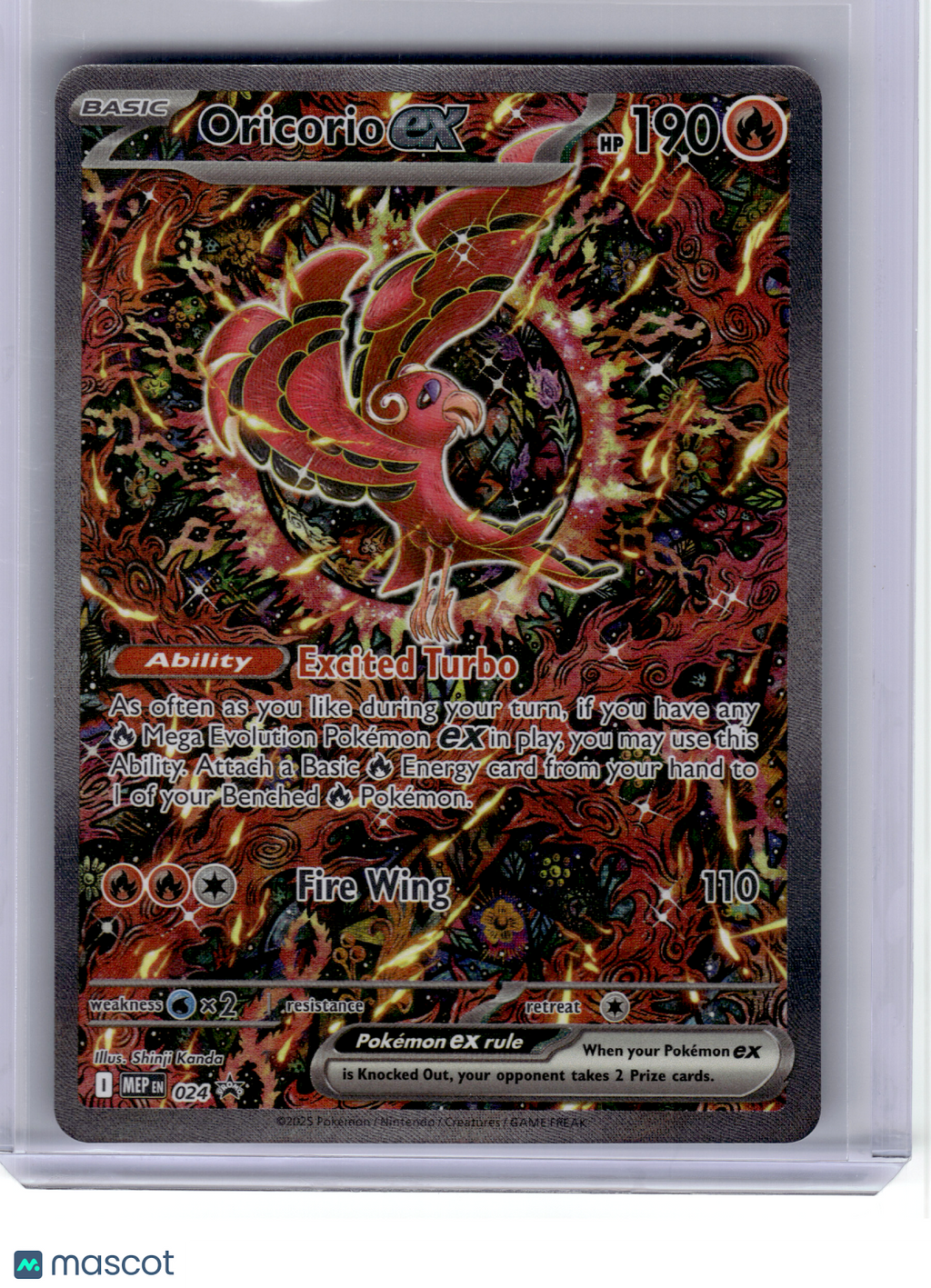 2025 Pokemon—Oricorio ex #024 Mega Evolution Promos—Black Star Promo Holo