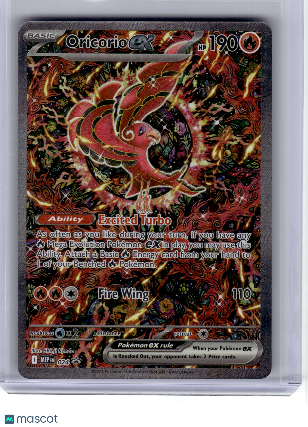2025 Pokemon—Oricorio ex #024 Mega Evolution Promos—Black Star Promo Holo