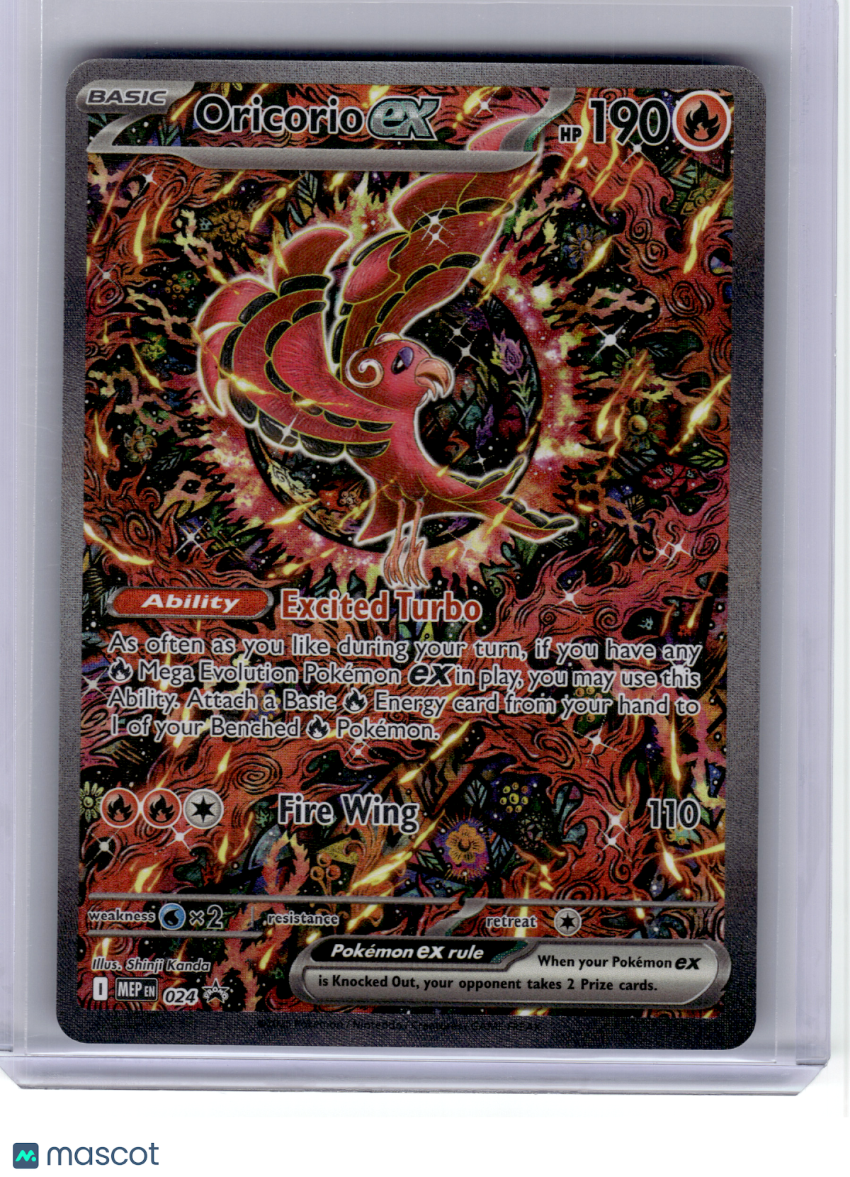 2025 Pokemon—Oricorio ex #024 Mega Evolution Promos—Black Star Promo Holo