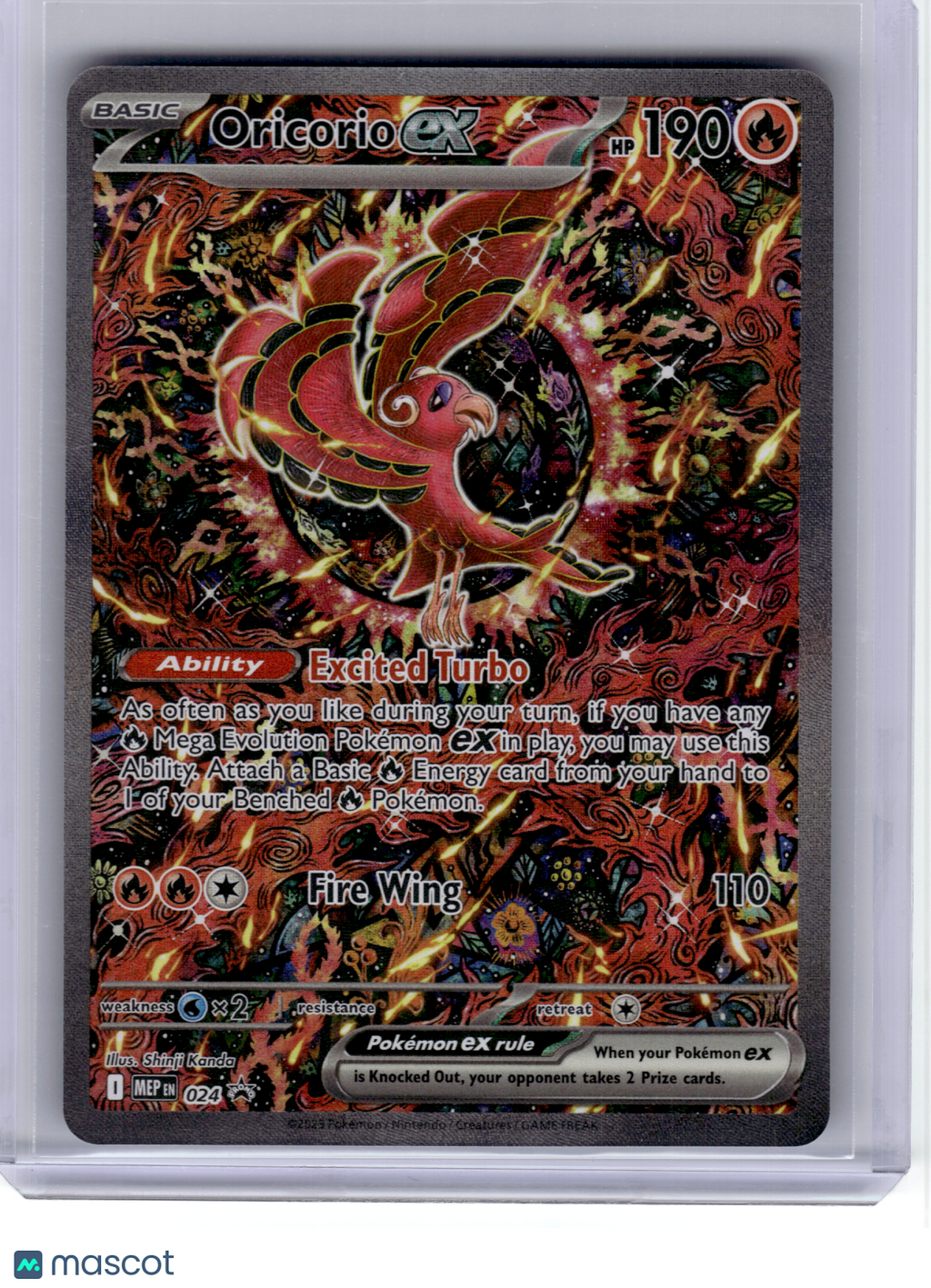2025 Pokemon—Oricorio ex #024 Mega Evolution Promos—Black Star Promo Holo