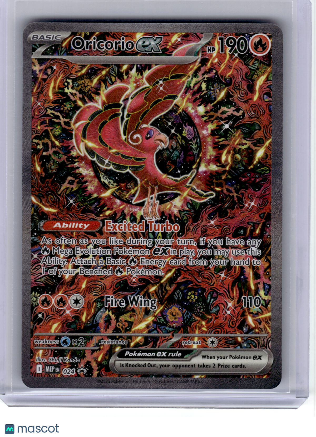 2025 Pokemon—Oricorio ex #024 Mega Evolution Promos—Black Star Promo Holo