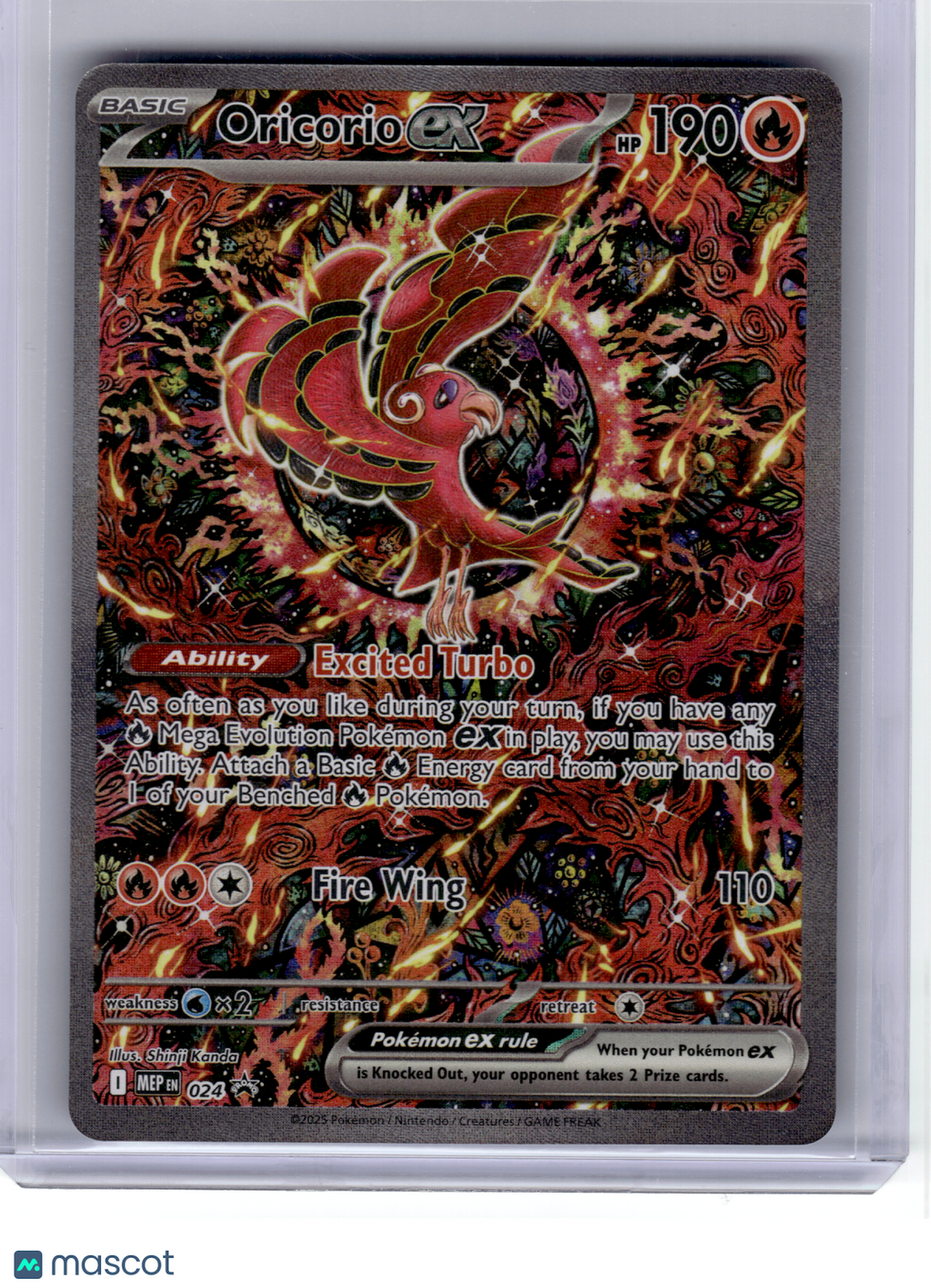 2025 Pokemon—Oricorio ex #024 Mega Evolution Promos—Black Star Promo Holo