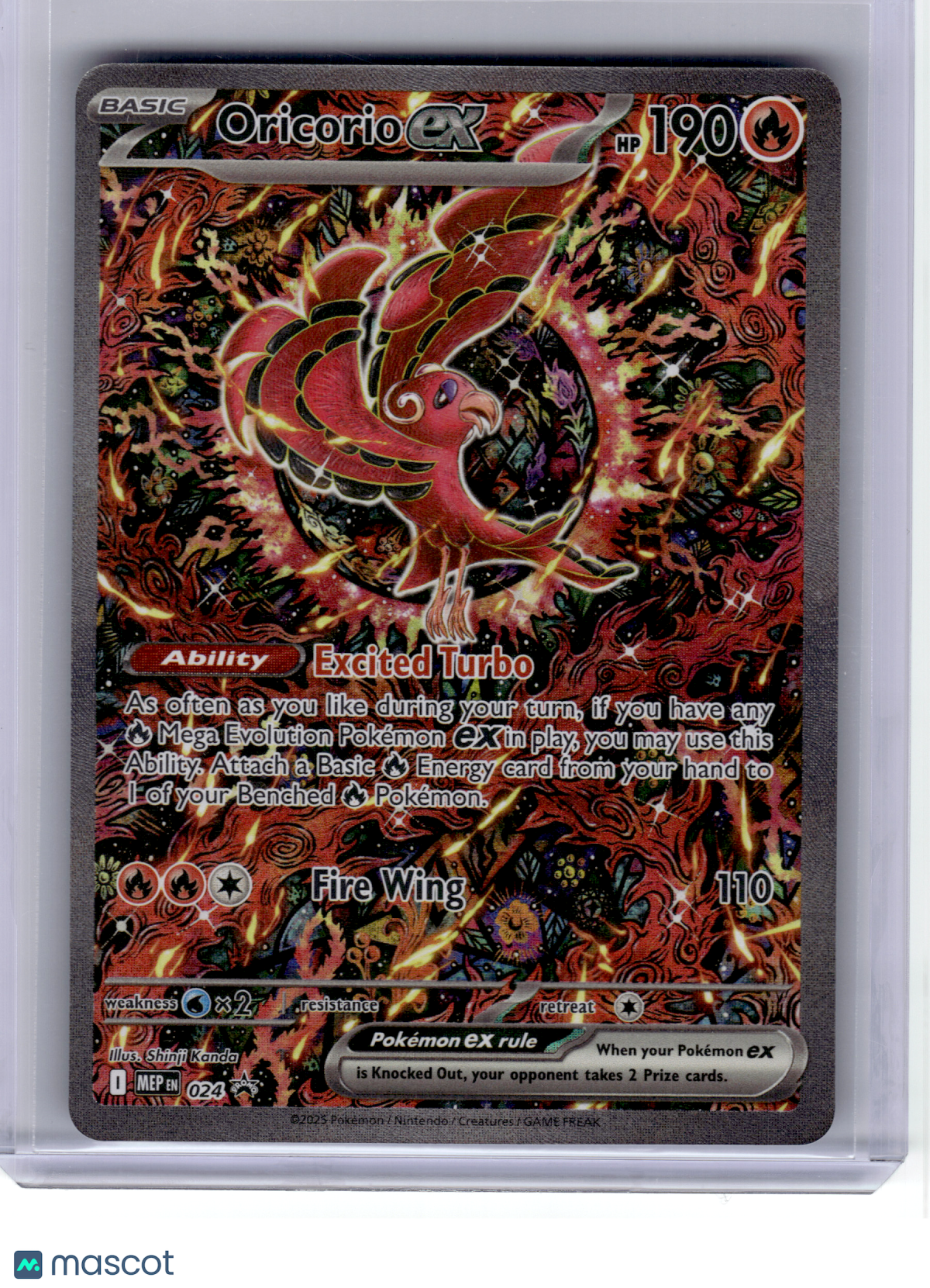 2025 Pokemon—Oricorio ex #024 Mega Evolution Promos—Black Star Promo Holo