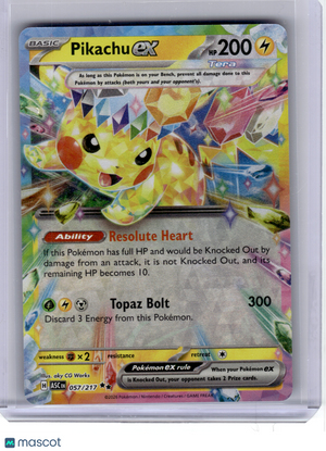 2026 Pokemon—Pikachu ex #57 Ascended Heroes—Double Rare Holo