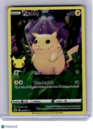 2021 Pokemon—Pikachu #5 Celebrations: Classic Collection—Rare Holo