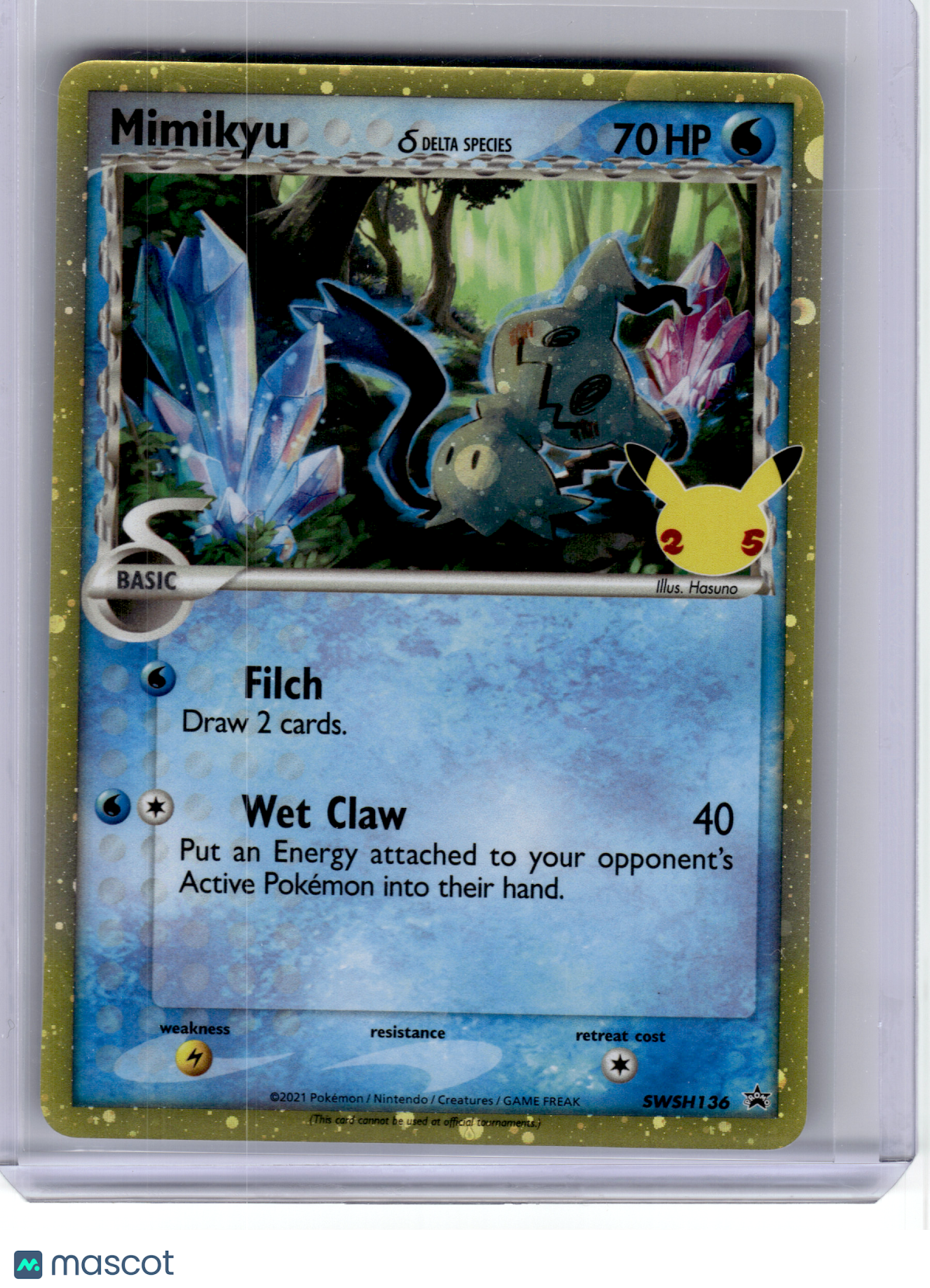 2021 Pokemon—Mimikyu #SWSH136 CCL—Black Star Promo Holo [Lightly Played]