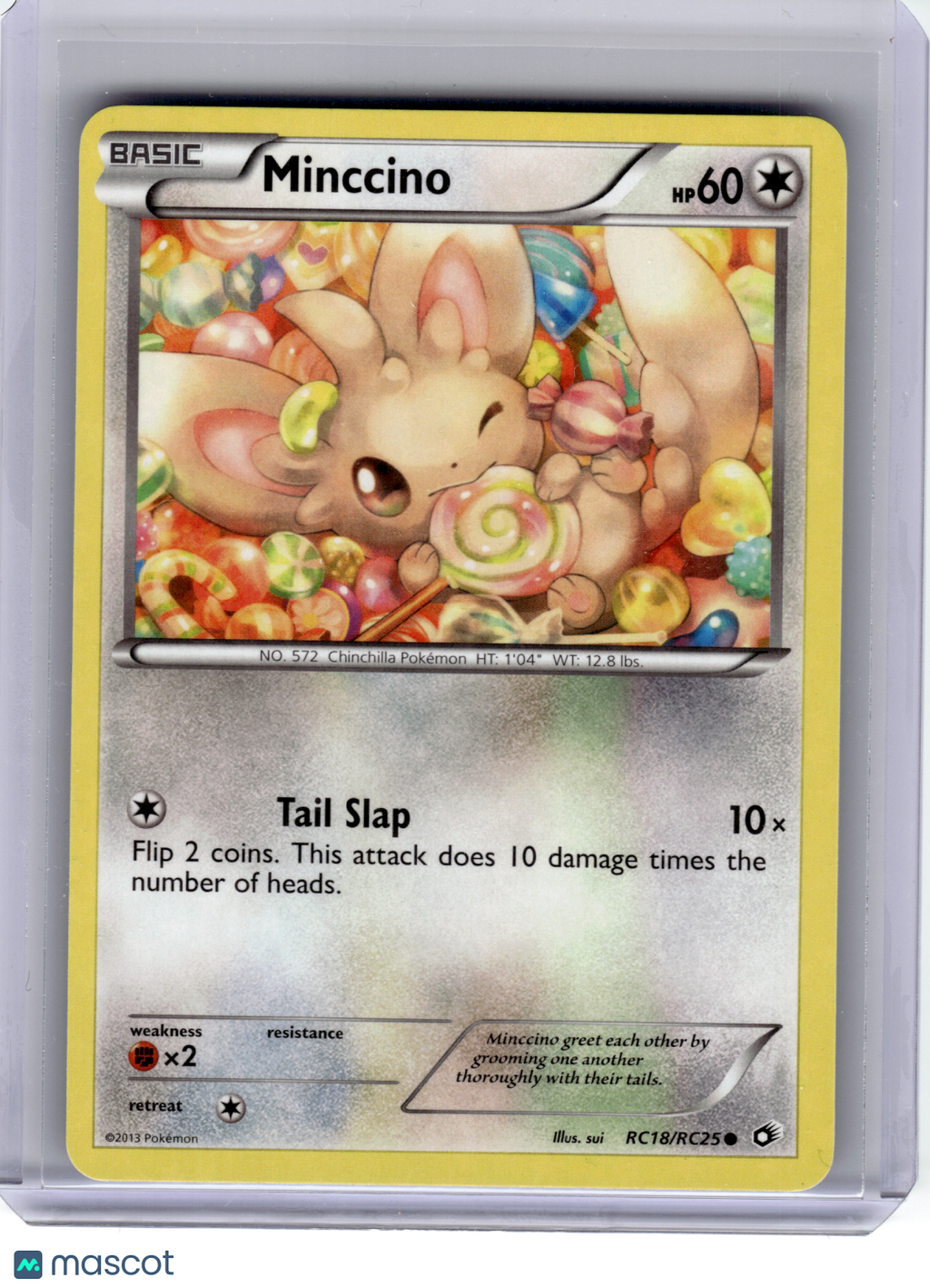 2013 Pokemon—Minccino #RC18 Legendary Treasures: RC—Common Nonholo [LP]