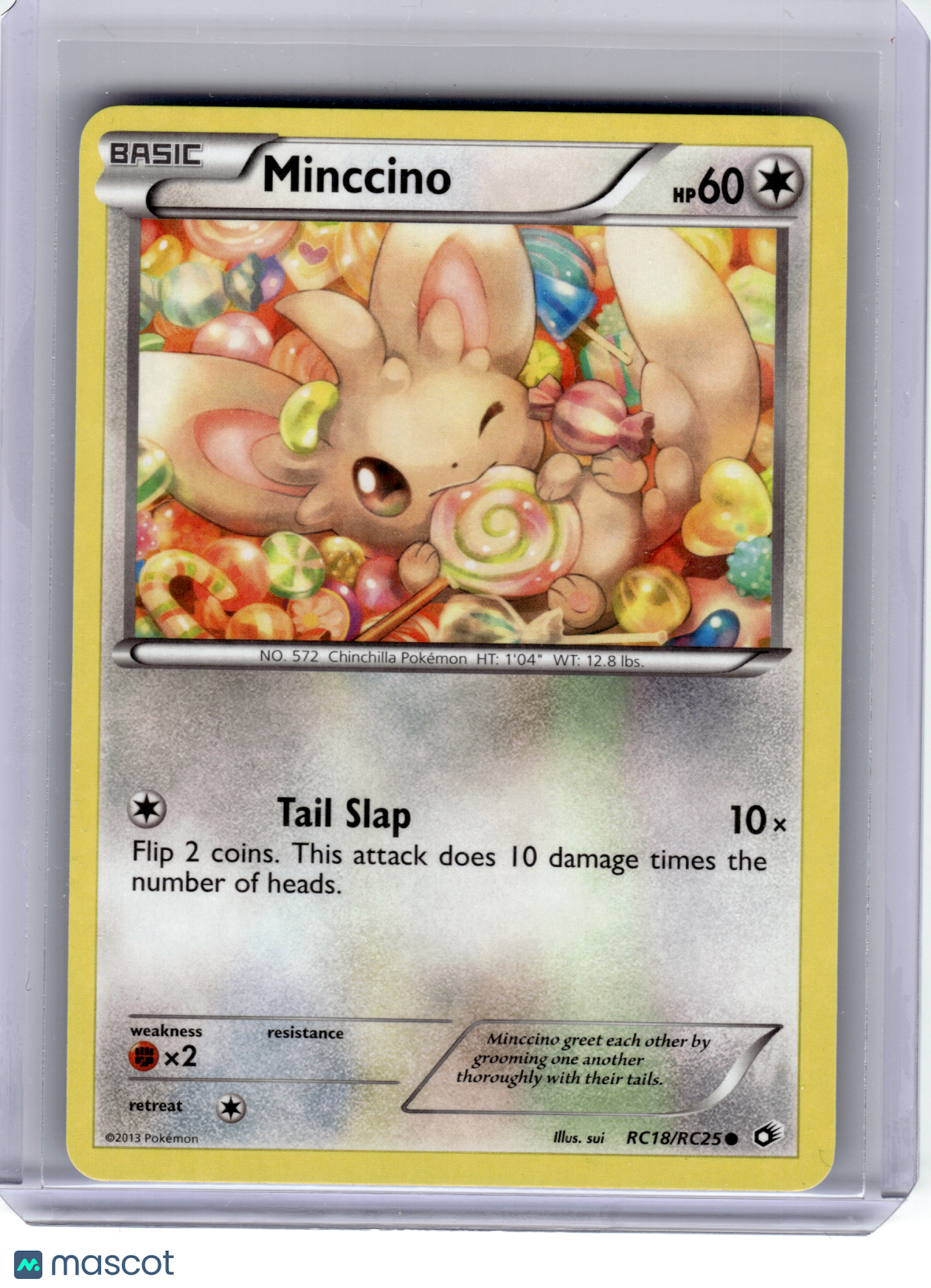2013 Pokemon—Minccino #RC18 Legendary Treasures: RC—Common Nonholo [LP]