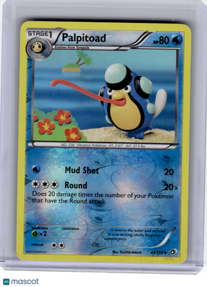 2013 Pokemon—Palpitoad #41 Legendary Treasures—Uncommon Reverse Holo [Damaged]