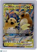 2019 Pokemon—Raichu & Alolan Raichu GX #54 Unified Minds—Ultra Rare Holo