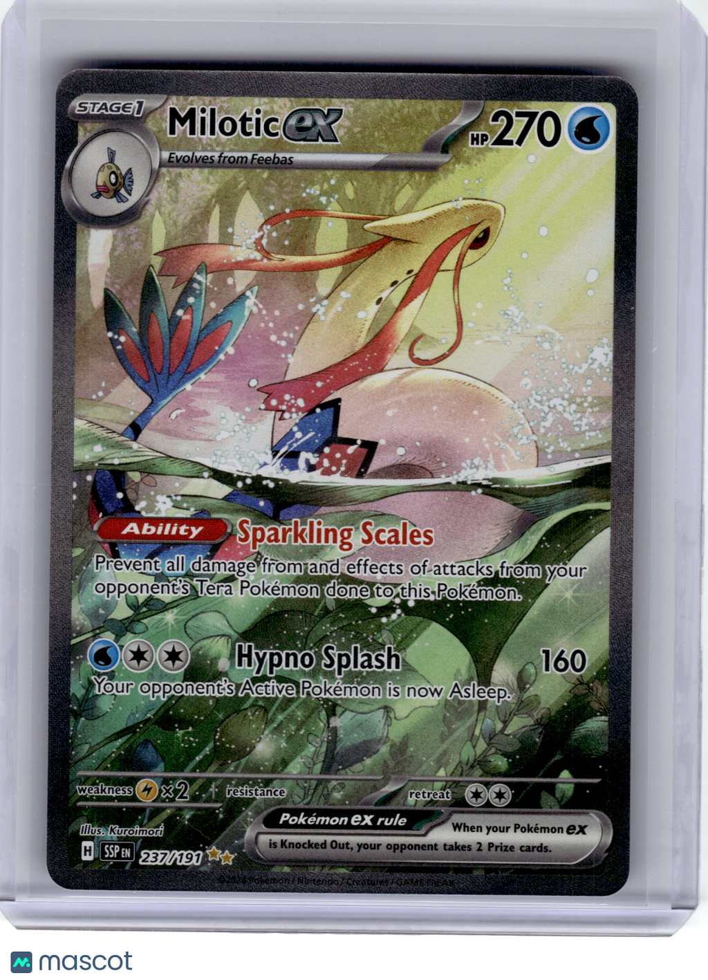 2024 Pokemon—Milotic ex #237 Surging Sparks—Special Illustration Rare Holo