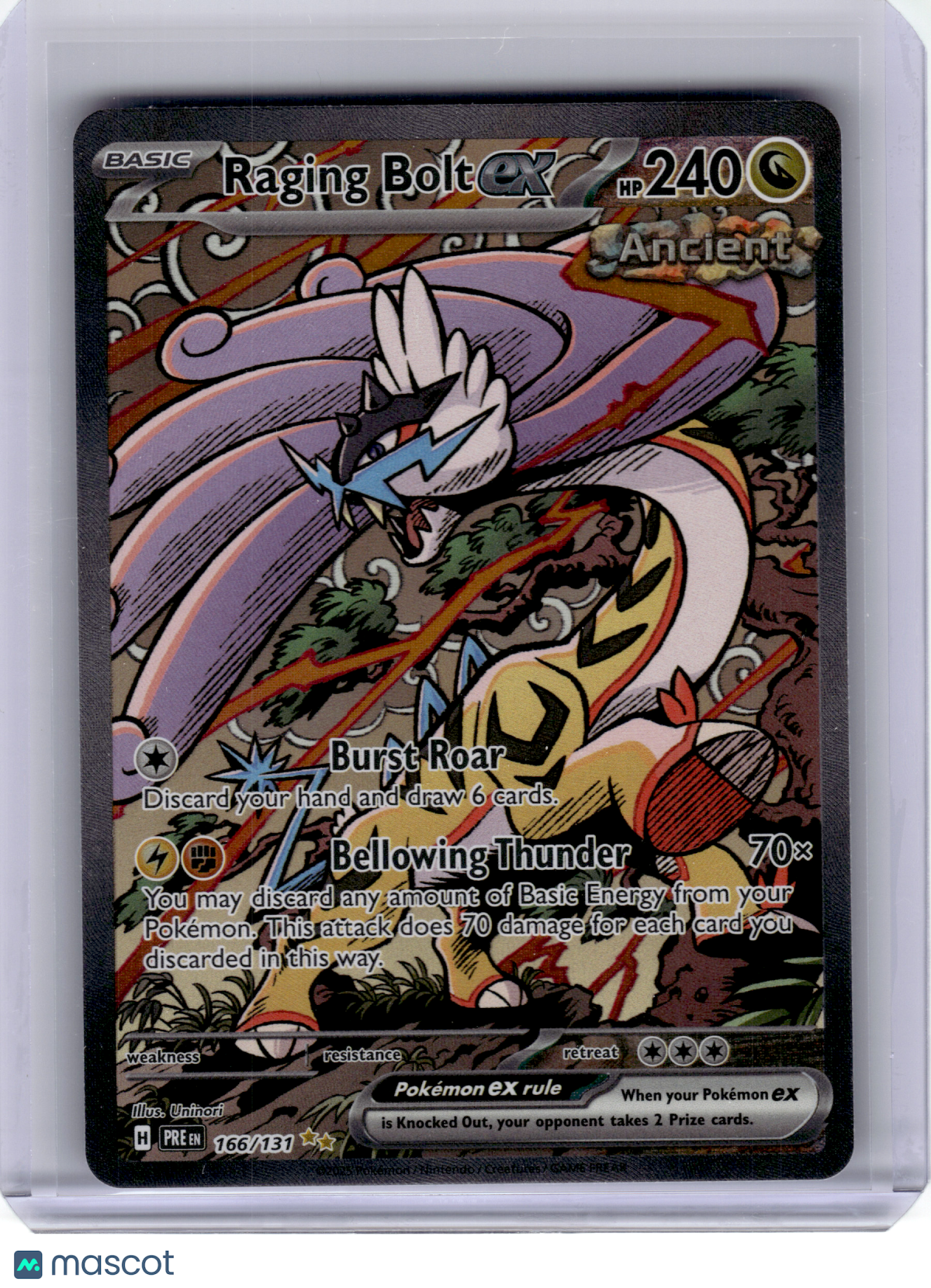 2025 Pokemon—Raging Bolt ex #166 Prismatic Evolutions—Special Illustration Rare