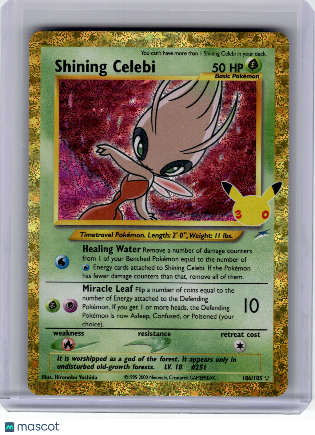 2026 Pokemon—Shining Celebi #106 30th Celebrations CC—Secret Rare Holo