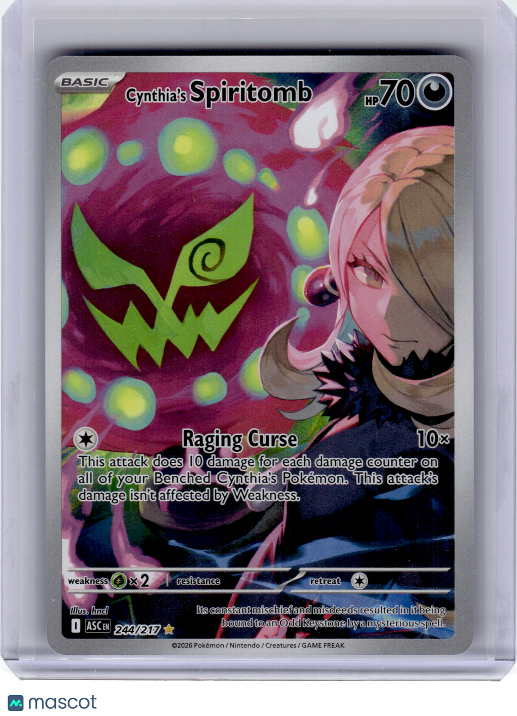 2026 Pokemon—Cynthia's Spiritomb #244 Ascended Heroes—Illustration Rare Holo