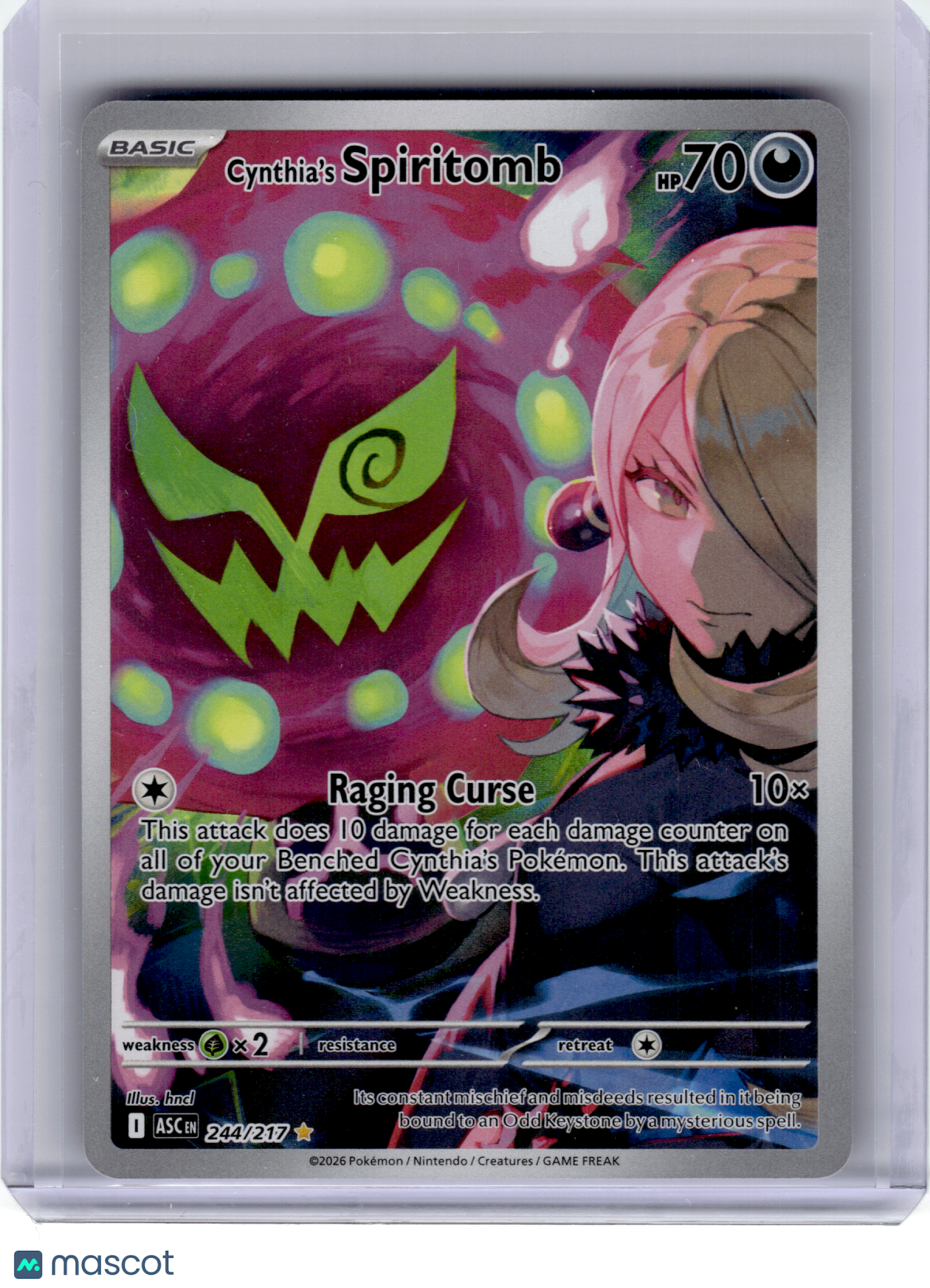 2026 Pokemon—Cynthia's Spiritomb #244 Ascended Heroes—Illustration Rare Holo