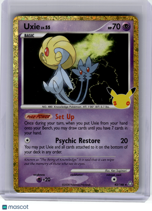 2021 Pokemon—Uxie #43 30th Celebration Classic Collection—Rare Holo