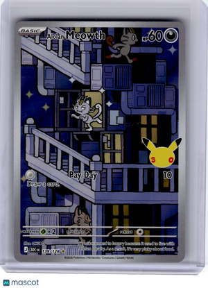 2026 Pokemon—Alolan Meowth #139 30th Celebration—Illustration Rare Holo