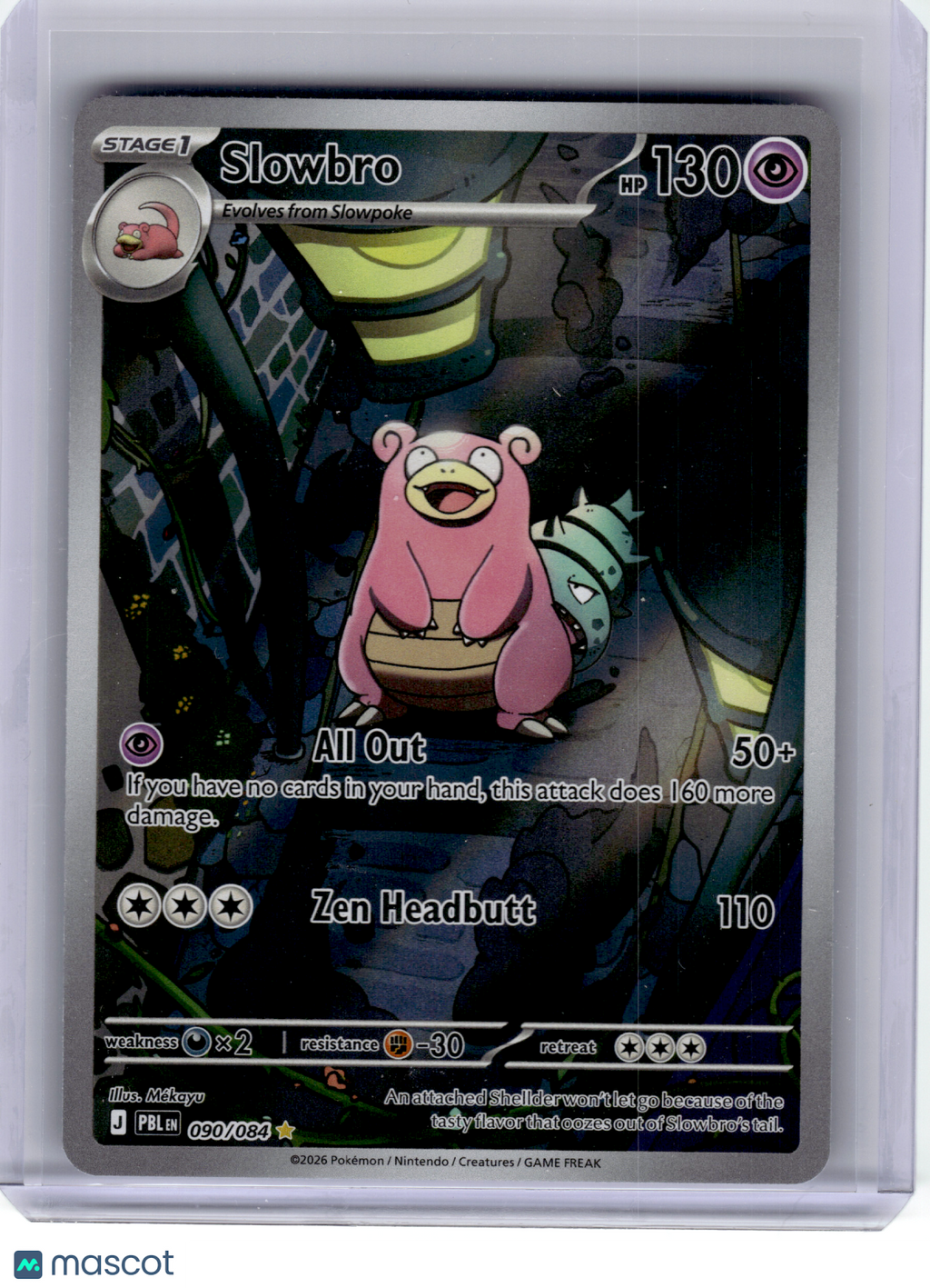 2026 Pokemon—Slowbro #90 Pitch Black—Illustration Rare Holo
