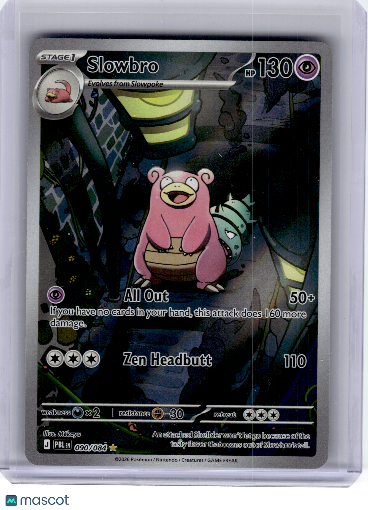 2026 Pokemon—Slowbro #90 Pitch Black—Illustration Rare Holo