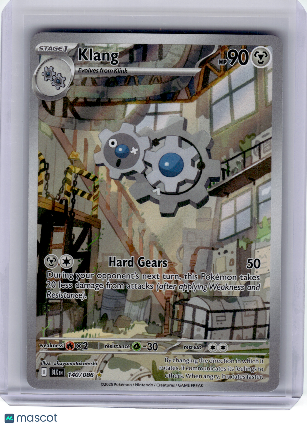 2025 Pokemon—Klang #140 Black Bolt—Illustration Rare Holo