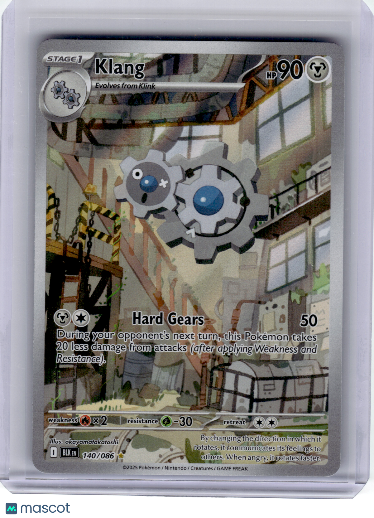 2025 Pokemon—Klang #140 Black Bolt—Illustration Rare Holo