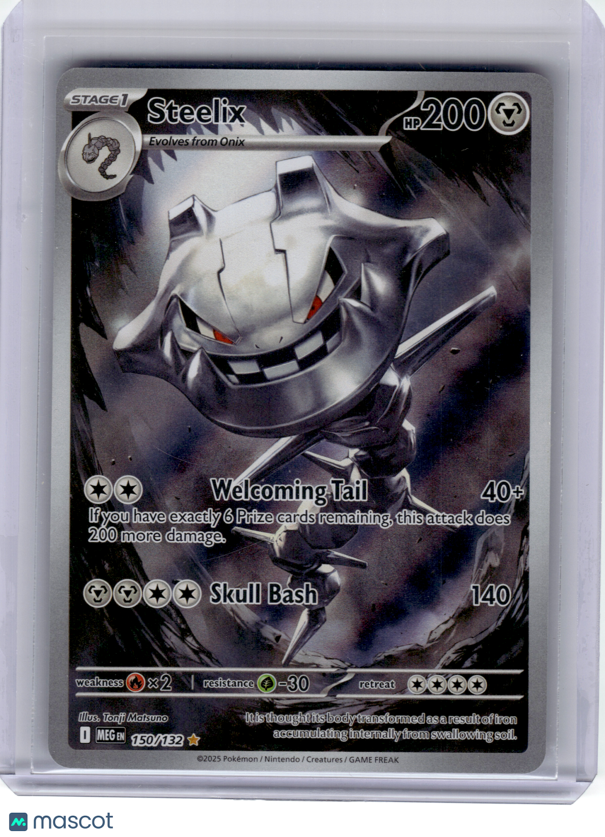 2025 Pokemon—Steelix #150 Mega Evolution—Illustration Rare Holo