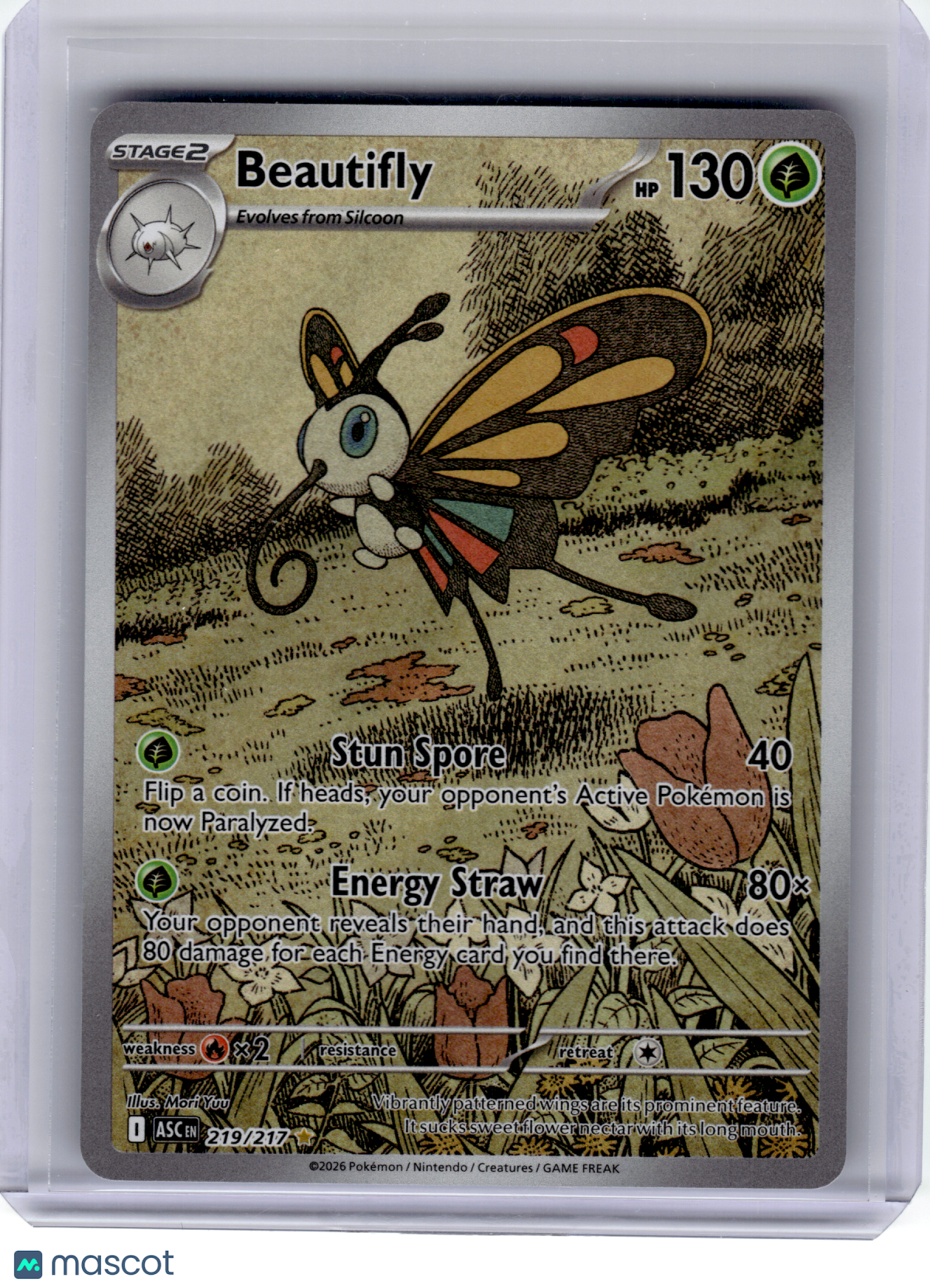 2026 Pokemon—Beautifly #219 Ascended Heroes—Illustration Rare Holo