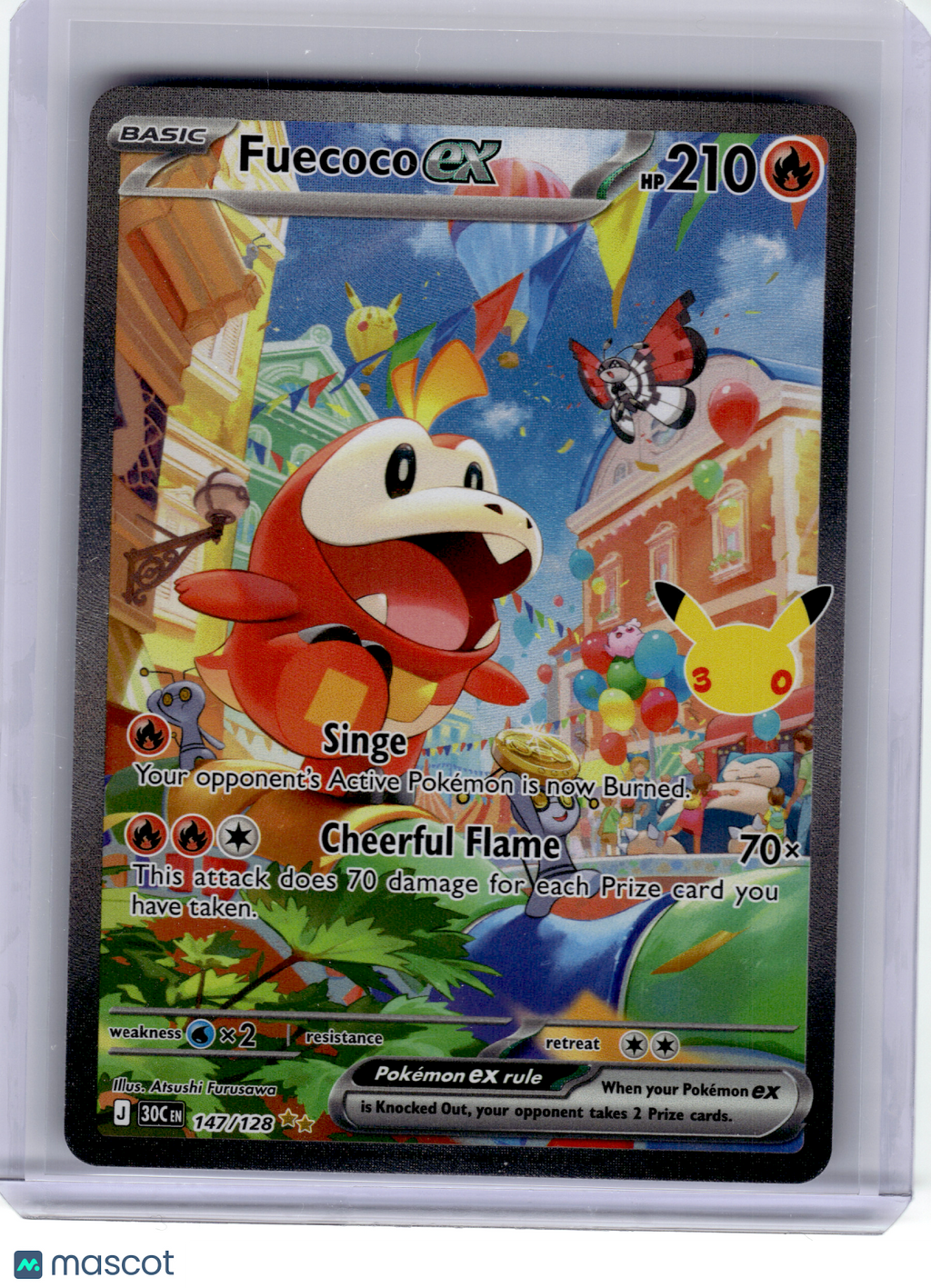 2026 Pokemon—Fuecoco ex #147 30th Celebration—Special Illustration Rare Holo