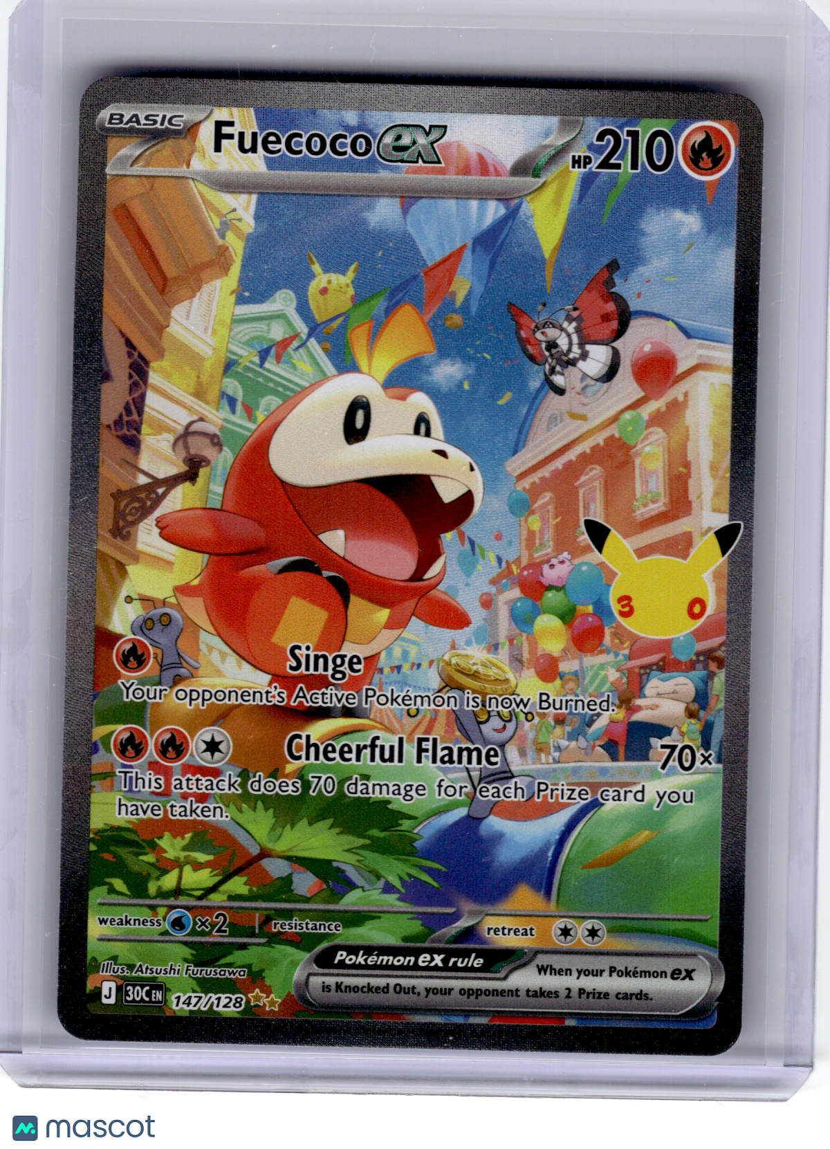 2026 Pokemon—Fuecoco ex #147 30th Celebration—Special Illustration Rare Holo