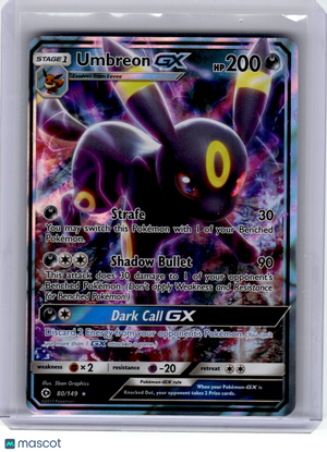 2017 Pokemon—Umbreon GX #80 Sun & Moon—Ultra Rare Holo [Lightly Played]