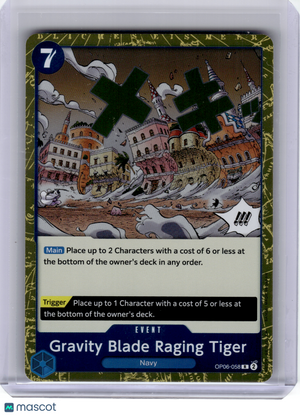 2024 OP Card Game—Gravity Blade Raging Tiger #OP06-058 Wings of the Captain—R