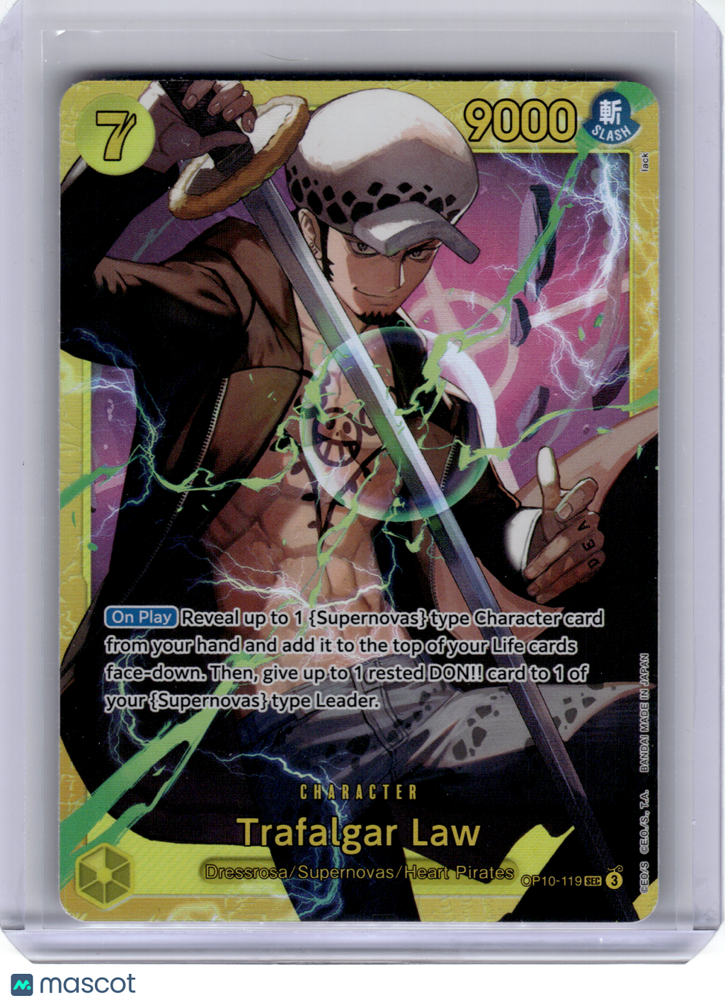 2025 One Piece Card Game—Trafalgar Law #OP10-119 Royal Blood—Secret Rare Foil
